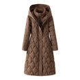 thumbnail image 4 of Winter Coats for Women Long Waist Defining Detachable Hood Winter For Warm Oversized Quilted Coat With Removable Windproof Thermal Outerwear For Cold Weather Winter Jackets for Women, 4 of 4