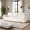 Beige&White, variant on Chesterfield Sofa, 93.7" King Pull Out Sofa Bed, 3-in-1 Faux Leather Convertible Sleeper with Nailhead Trim & Rolled Arms, Grey