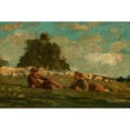 thumbnail image 3 of Homer, Winslow 18x13 Black Modern Framed Museum Art Print Titled - Boy and Girl in a Field with Sheep, 3 of 5