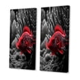 thumbnail image 3 of Designart "Tropical Fish Vibrant Black and Red IX" Animal Fish Wall Art Set Of 2 - Children's Art Black Wall Decor Set Of 2, 3 of 6