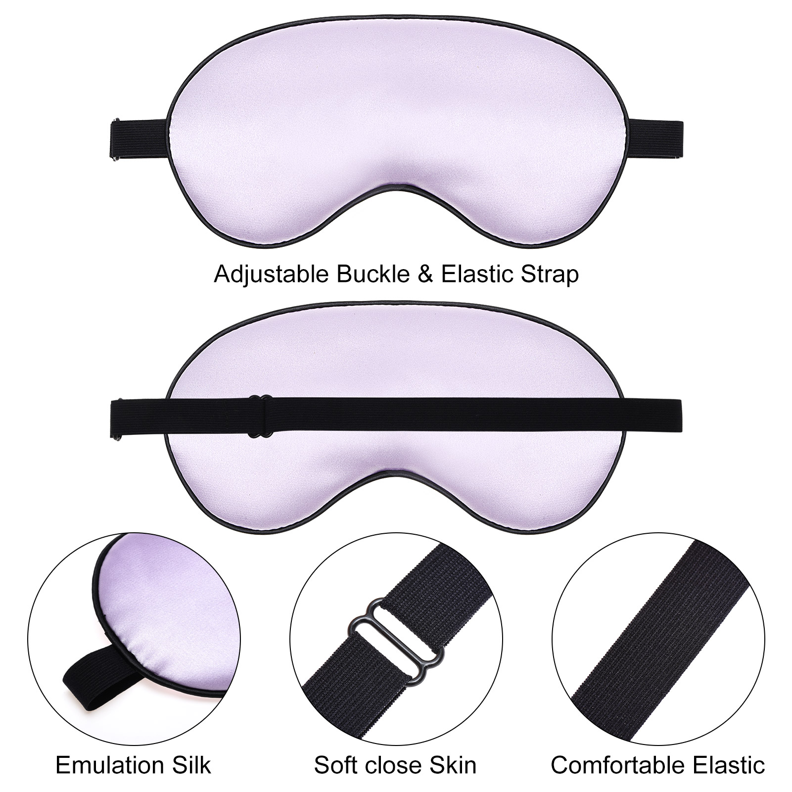 AOWOO Silk Sleep Eye Mask 4 Pack photo 3