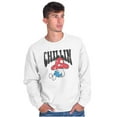 thumbnail image 5 of Vintage Lazy Smurf Chillin Mushroom Sweatshirt for Men or Women Brisco Brands M, 5 of 6
