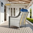 thumbnail image 4 of Ovios Patio Chairs Set of 2, Outdoor Rattan Wicker Armchairs with Cushions, All-Weather Chairs for Garden or Porch, 4 of 6