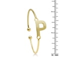 thumbnail image 2 of SuperJeweler Gold Bangle Bracelets for Women, P Initial Bracelet in Yellow Gold, Stylish Initial Bracelet Jewelry Gift for Women, 2 of 2