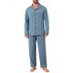 thumbnail image 1 of INSPIRAR CHIC Conjunto de Pijamas Casuales de 2 Piezas de Manga Larga en Color Sólido con Botones para Hombre S Gris Azul, 1 of 5