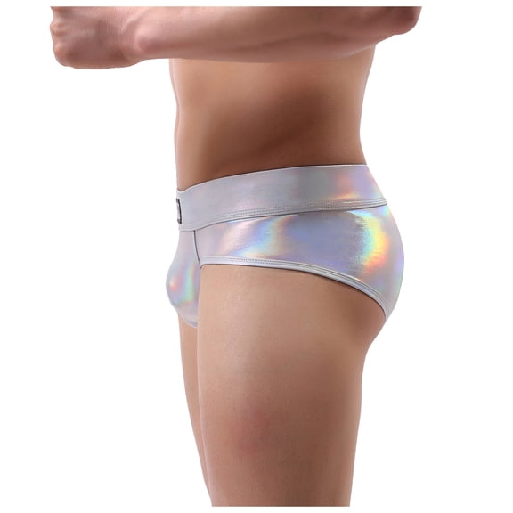 Vedolay Men Underpants Briefs Soft Color Knickers Splice Underpants Men's Shorts Underwear Men's Crazy Boxers for Men,Green L