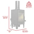 thumbnail image 4 of Ashley 750 Sq. Ft. Wood Stove - Tiny Home EPA certifed, 4 of 7