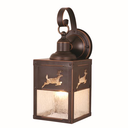 

Vaxcel Bryce 1 Light Bronze Rustic Deer Tree Outdoor Wall Lantern Clear Glass