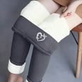 thumbnail image 2 of Womens Fleece Pants, Lamb Wool Leggings with Fleece Lining, 2 of 9