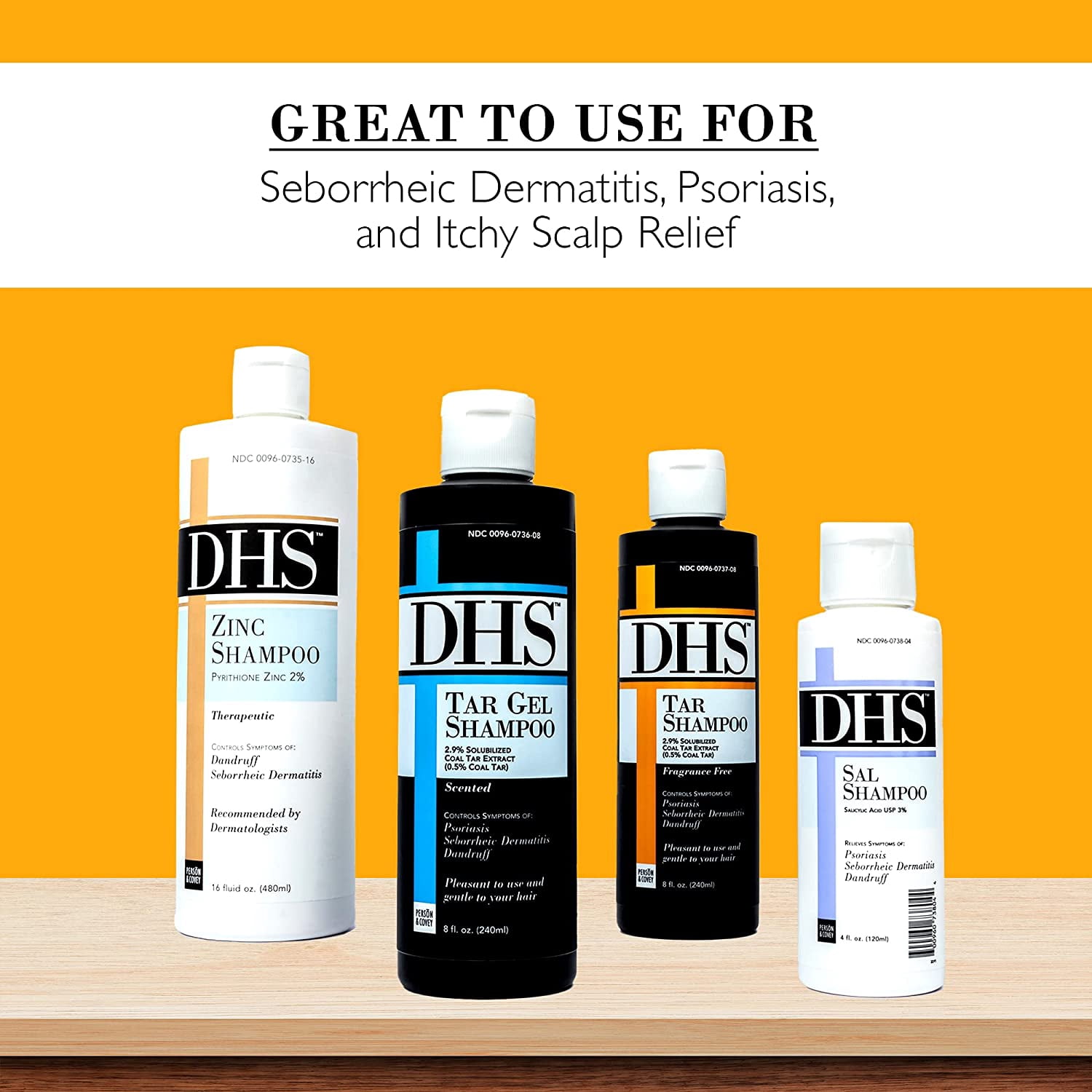 DHS TAR Shampoo Prevent Scalp Itching w/ Psoriasis, Fragrance Free, 8oz