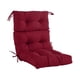thumbnail image 3 of Cojín para silla de exterior con respaldo alto, cojín suave para cafetería, patio y jardín. Rojo, 3 of 9
