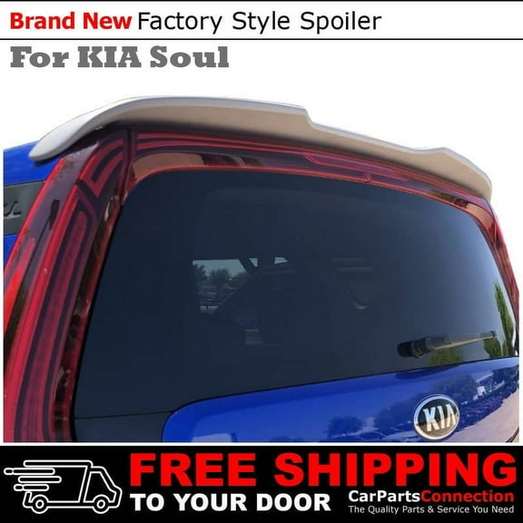 Roof Spoiler Compatible With 2020 2021 2022 2023 Kia Soul All Painted Color KCS Sparkling Silver Met