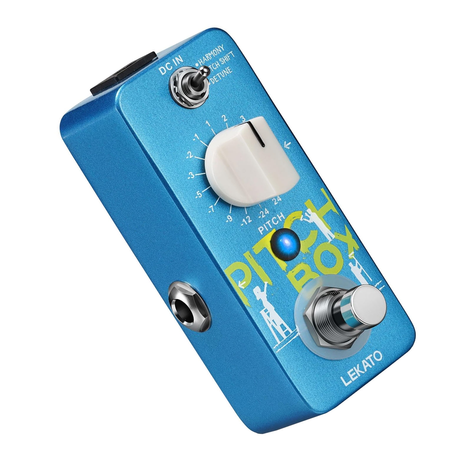 LEKATO Harmonizer Mini Pitch Shifter Pedal Compact Guitar Effects with Harmony Pitch Shift Detune Modes