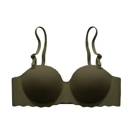 Ndbuld Bras for Women Plus Size Underwear Womens Seamless Bra No Underwire Comfort Push Up Bras Soft Bralette Sport Everyday Bra Christmas Gift M