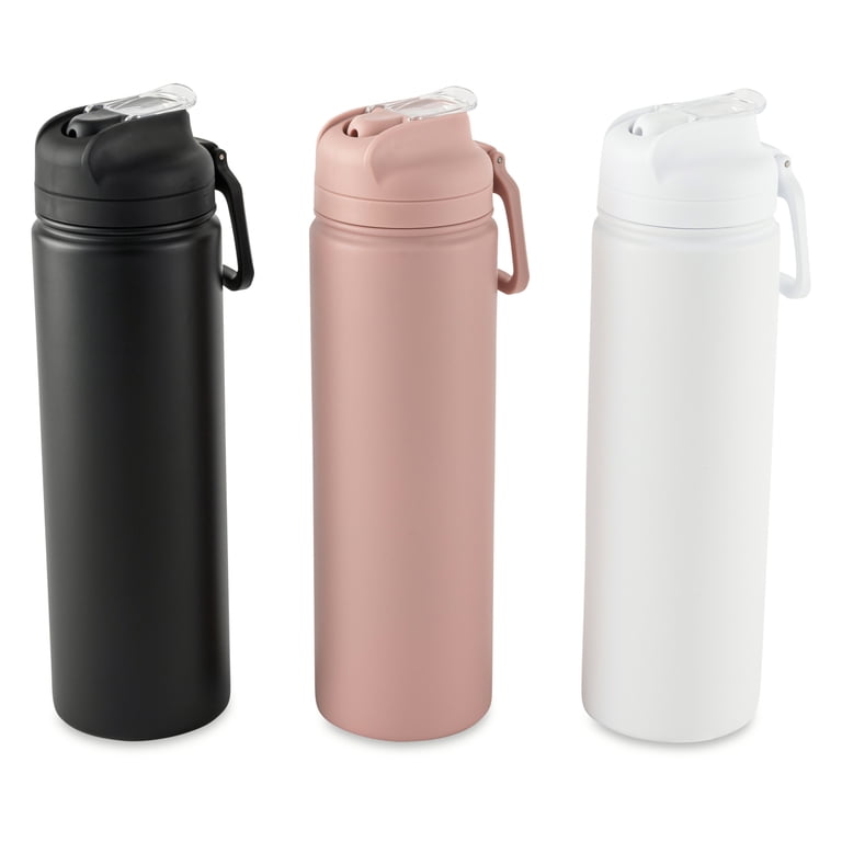 Mainstays 24 oz Stainless Steel Insulated Water Bottle, Black photo 3