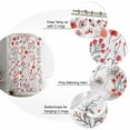 thumbnail image 5 of Small Stall Shower Curtain 36x72 Inch Narrow Half Size Orange Red Spring Floral Bath Curtains Bathroom Decor Vintage Botanical Colorful Elegant Waterproof Fabric Shower Curtain Set with Hooks 36 Inch, 5 of 6