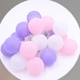 thumbnail image 2 of Coloured Lights LED Plastic Ball Christmas New Year Flashing String Light for Decoration Purple 2 Meter 10LED Battery Type, 2 of 3