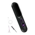 thumbnail image 1 of Cepillo alisador de pelo portátil sin cables, 3 ajustes de temperatura, calentamiento cerámico rápido en 30 segundos, recargable, compacto para viajar, apto para todo tipo de cabello, 1 of 7