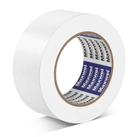 Maxwel Manufacturing White Duct Tape Heavy Duty Waterproof - 1.88 in x 35 Yards Duct Tape No Residue, Industrial Grade , Easy to Tear by Hand
