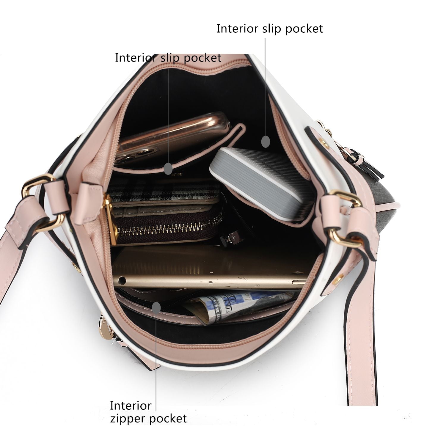 MKF Collection Camilla Women's Crossbody Bag, Vegan Leather Shoulder bag Handbag by Mia K. -
