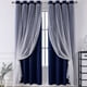 thumbnail image 1 of Nvzi Cortinas perforadas de estilo sencillo, ideales para dormitorio, sala y cocina (2 paneles, 198 cm de largo x 100 cm de ancho, 83 cm de ancho), 1 of 4
