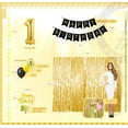 thumbnail image 3 of 1st Birthday Decoration Black and Gold for Boy & Girl, 1st Cake Topper, 1st Party Supplies for Her and Him, 1st Birthday Photo Props, 3 of 5