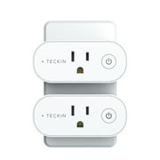 Teckin Smart Plug, Smart Home WiFi Outlet, Works with Siri, Alexa, Google Home Nest Hub and Smartthings, No Hub Required, 2.4GHz WiFi Required(2 Pack)