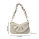 thumbnail image 3 of Bolso Perlas para Mujer Hombro Nube Fruncido Cuero PU Citas (Beige), 3 of 5