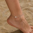 thumbnail image 3 of Ankle Bracelets for Women 18K Gold Plated Dainty Waterproof Cross Anklets Pearl Beaded Link Chain Anklet for Women Non Tarnish Summer Beach Foot Jewelry, 3 of 6