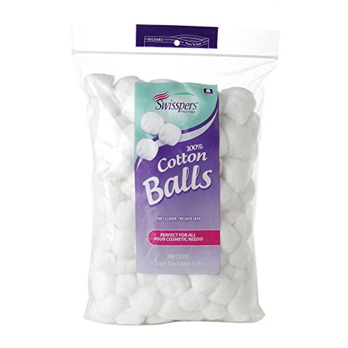 Swisspers Beauty Triple Size Cotton Balls 200 Count 2 Pack (Includes