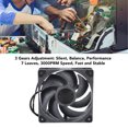 thumbnail image 4 of Ventilador De Computadora Para PC, 12 V, 43,6 DBA, Bajo Nivel De Ruido, 3000 PRM, 109,05 CFM, Ventilador De Refrigeración De Caja De Fácil Instalación, Rodamientos De Bolas, 4 of 7