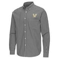 thumbnail image 2 of Men's Antigua Black Vanderbilt Commodores Ellis Woven Tri-Blend Long Sleeve Button-Down Shirt, 2 of 3