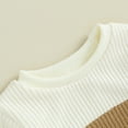 thumbnail image 4 of Okbabeha Toddler Baby Girl Boy Chunky Knit Sweater Winter Clothes Contrast Color Crewneck Long Sleeve Pullover Tops, 4 of 7