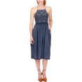 thumbnail image 1 of Lucky Brand Womens Schiffli Bib A-line Vestido, Azul, Grande Lucky Brand Alinear, 1 of 1