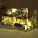 thumbnail image 5 of Casa de de en miniatura de bricolaje con de muebles Casa de con cubierta a prueba de polvo para Festival de Baoblaze Casa de muñecas artesanal, 5 of 8