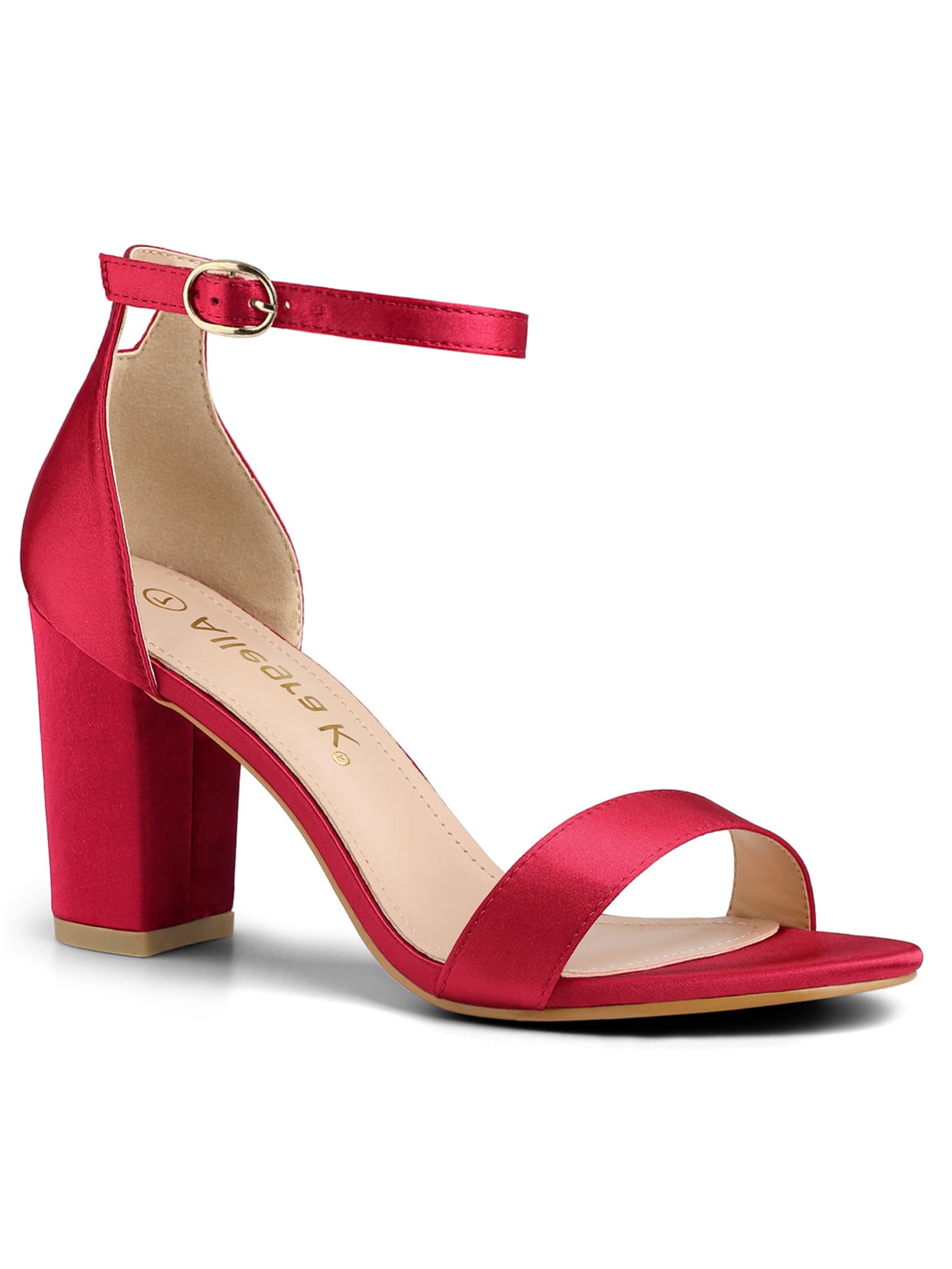 red chunky sandals