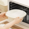 thumbnail image 4 of Multi Layer Microwave Oven Basket Set, Food Washing and Heating Container With Fine Mesh Drainage Basket, for Kitchen and Dining Table Use, White, 4 of 8