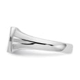 thumbnail image 3 of Diamond2Deal 14K White Gold 8.0x10.5mm Closed Back Signet Ring for Men Size 8, 3 of 8