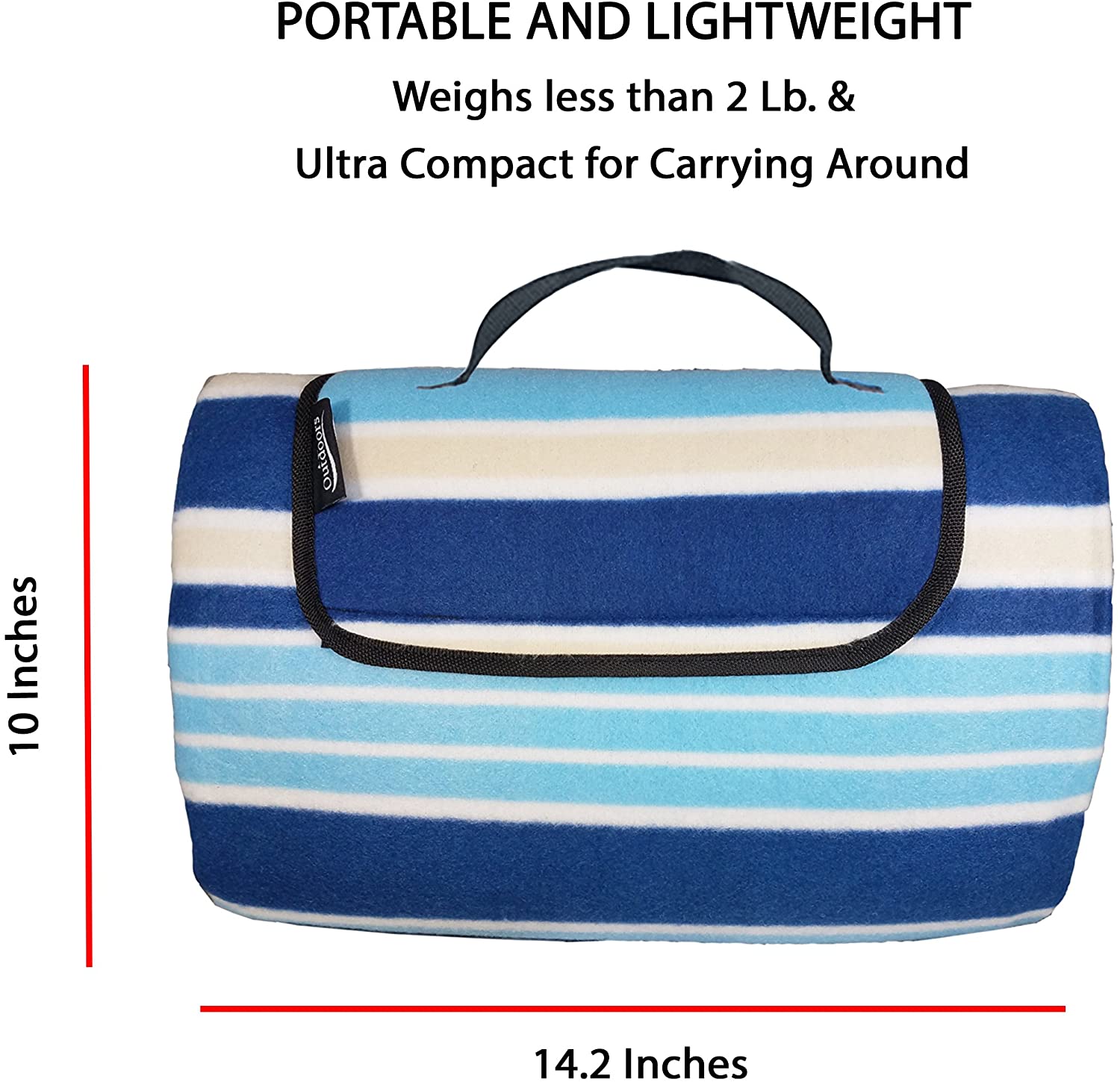 ANJ Outdoors XXL 3-Layer Waterproof Outdoor Blanket / Picnic Blanket for Picnic, Beach and Camping