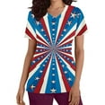 thumbnail image 6 of American Flag Scrub Tops,Cadancy Plus Size Nurse Uniforms for Women Clearance,Loose Fit Short Sleeve Tees Color Blouses Casual,Red Shirts Casual V Neck,Blusas Para Mujer Orders Placed Multicolor L, 6 of 6