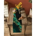 thumbnail image 4 of Green Marble Table Runner Gold Abstract Vintage Modern Ombre Art Tablerunners 13 x 70 Inch, Table Decorations Tabletop Scarf for Summer Gathering Holiday Farmhouse Kitchen Dining Decor, 4 of 6