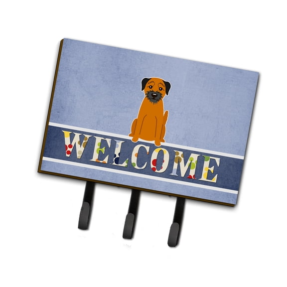 Carolines Treasures BB5620TH68 Border Terrier Welcome Leash or Key Holder Triple multicolor