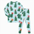thumbnail image 5 of sdbrld Girls Christmas Pajamas PJS Set Sleepwear Long Sleeve Jammies for Kids Nightwear Loungewear Sizes 5-6 Years, 5 of 9