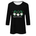 thumbnail image 3 of St Patrick'S Day Girls' Printed Split Sleeve Tee Top Long Sleeve Casual Blouse Kids Holiday Festival Party Clothes, 3 of 4