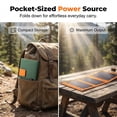 thumbnail image 4 of Panel solar plegable para camping y senderismo: cargador solar USB portátil para teléfonos y pequeños dispositivos electrónicos, panel fotovoltaico ligero para exteriores con salida USB dire, 4 of 6