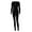 Black M, variant on Women Jumpsuit Seamless Round Neck Butt-lifted Skinny Solid Color Compression Solid Color Long Sleeves Elastic Long Yoga Jumpsuit Bottoming Clothes