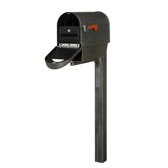 Special Lite Products Curbside Mailbox with Newspaper Tube, Locking Insert and Wellington Mailbox