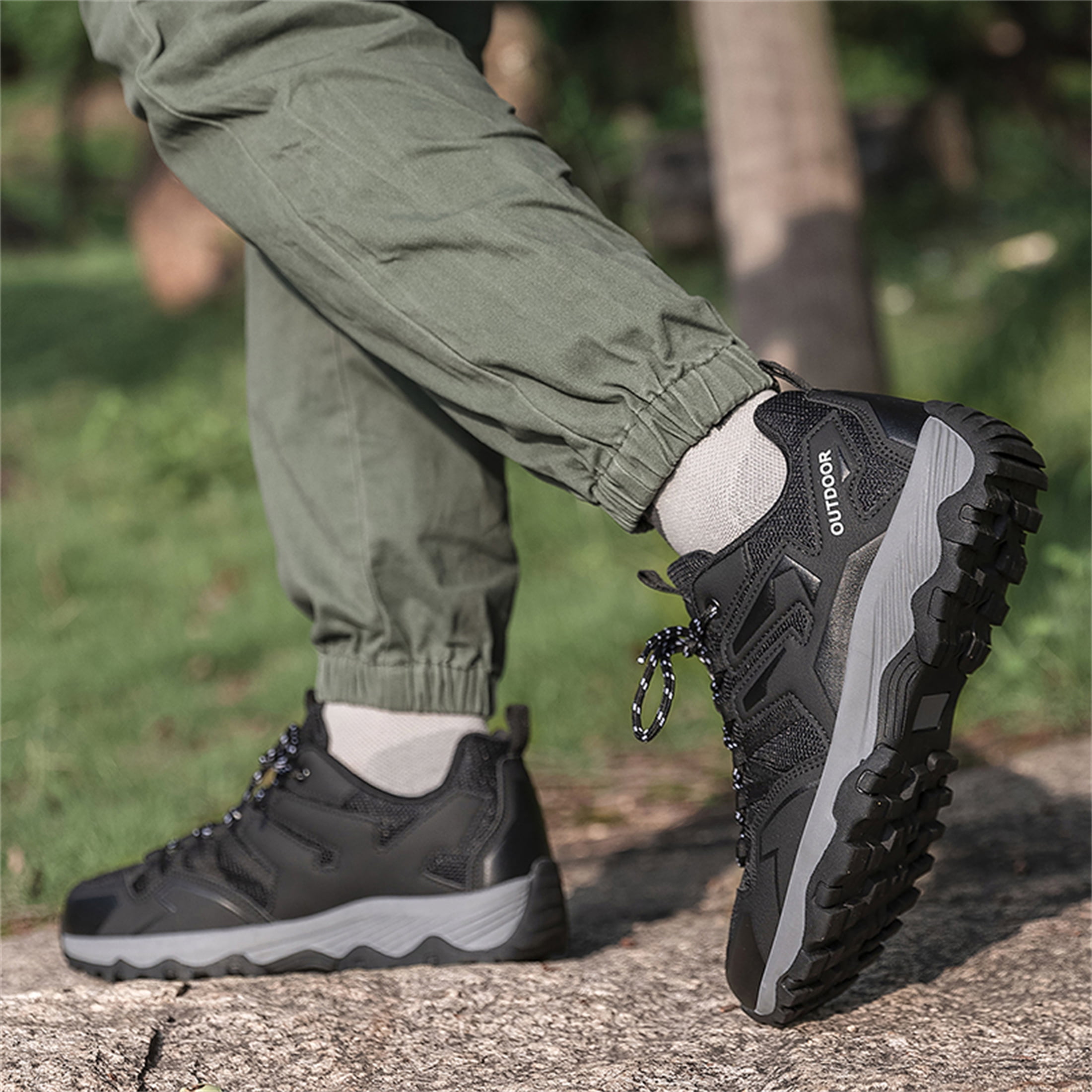YOURDIARY Womens Mens Hiking Shoes Comfortable Breathable Anti-Slip Outdoor Hike Trekking Trails Shoe