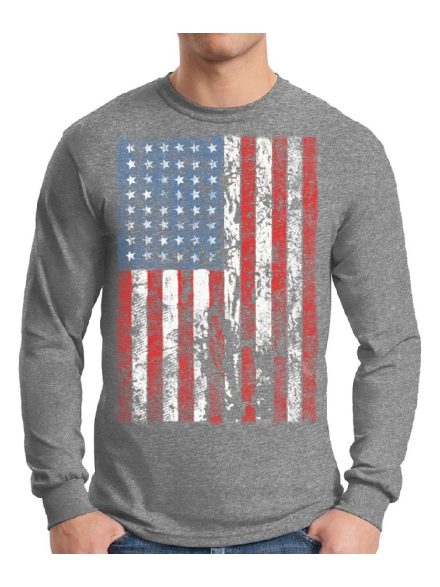 Gym Mens American Flag Eagle Independence Day 3/4 Sleeve Baseball Tee Gym Mens American Flag Eagle Independence Day 3/4 Sleeve Baseball Tee