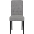 thumbnail image 2 of Button-Tufted Gray High Back Fabric Upholstered Dining Chairs, Set of 2, 2 of 10